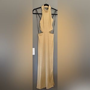 High Neck cutout maxi dress